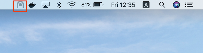 Tunnelblick app in MacOS status bar